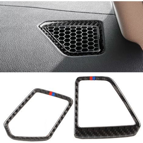 Ensemble de 2 pièces de garnitures de grilles d'aération de tableau de bord en fibre de carbone pour conduite à gauche, compatibles avec les modèles BMW Série 3 G20, 325, 330 et 335 (2019-2020). (1/5)