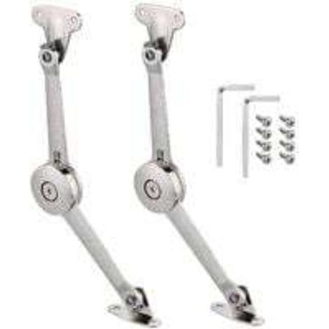 2 Pieces Meuble Armoire Meuble Porte Ascenseur Support Charniere Standard Forte Ferrures pour Relevants et Abattants Couvercles Stay pour Porte D'armoire de Cuisine Placard Boîte a Jouets (1/5)