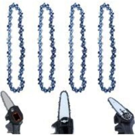 Lote de 5, Cadena de motosierra, Cadena de sierra de 4 pulgadas, Cadena de motosierra duradera, Eslabones de transmisión de cadena de motosierra, ideal para jardinería doméstica y tala de árboles (1/5)