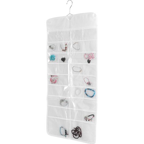Sac de rangement double face à suspendre à la porte, organisateur de bijoux (1/5)