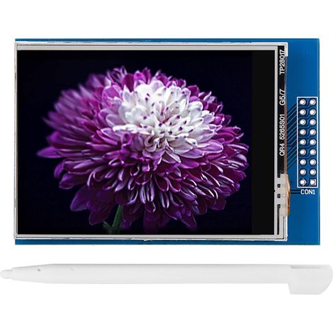 Écran TFT LCD couleur tactile 2,8 pouces pour systèmes de surveillance avec interface parallèle 8 bits (1/5)