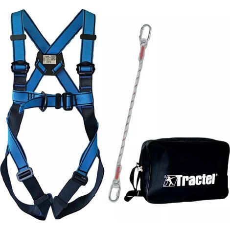 Kit di protezione anticaduta con imbracatura e cordini per cestello max 150kg Tractel Blu M (1/2)