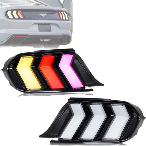 Fanali posteriori a LED, 35W, 12V, 3400LM, indicatori di direzione sequenziali, compatibili con Ford Mustang 2015-2023 (1/5)