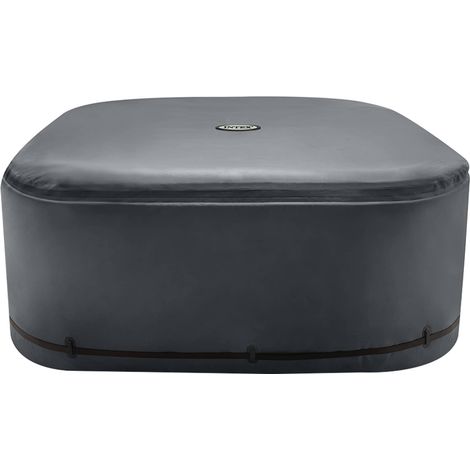 Spa Cover Dark Grey 175 x 175 x 72 cm PVC and PU INTEX