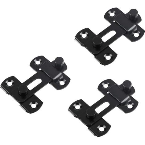 Ensemble de 3 verrous de porte coulissante en acier (1/5)