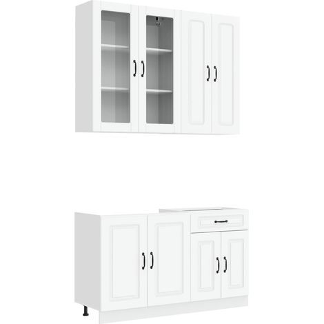 Maison Exclusive - Kuchyňská jednotka KALMAR 4 ks Bílá Kompozitní dřevo (1/5)