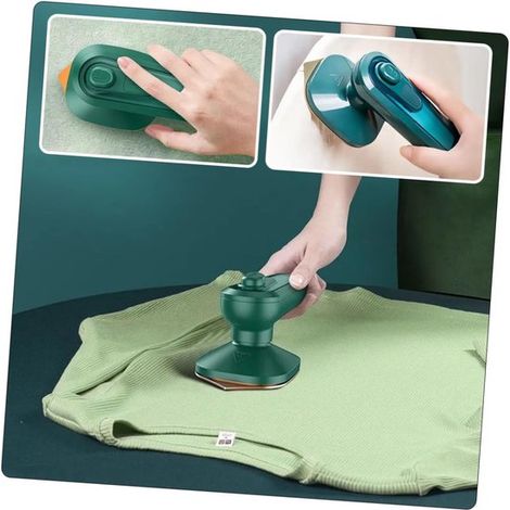 Miniplancha portátil, diseño ligero y práctico, color verde (1/5)