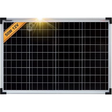 Panneau Solaire Monocristallin 50W 12V, PERC 9BB – pour camping-car, installation balcon, abri de jardin, bateau (1/5)