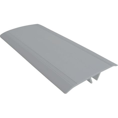 Moncoffrage – Couvre joint PVC plat gris 7 cm – Longueur 3m – Livré avec 5 clips taille L – Finition esthétique pour façades