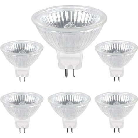 Ampoule Halogene GU5.3 50W 12V, 800lm Blanc Chaud 2700K Dimmable, Ampoule Spot Halogène MR16, pack de 6 (1/5)