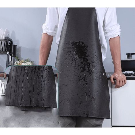 Grembiule da macellaio impermeabile, extra lungo, regolabile, con bavaglino, ideale per lavare i piatti, cucinare, fare giardinaggio e prendersi cura degli animali. (1/3)