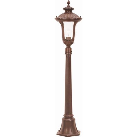 Außenleuchte Stehleuchte Wegeleuchte Kandelaber Säule Bronze-Platine H 115 cm