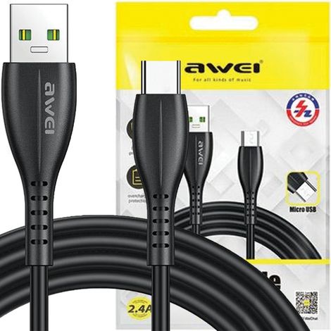 Cavo Awei da USB a USB-C, 1 m, ricarica rapida, nero. (1/5)