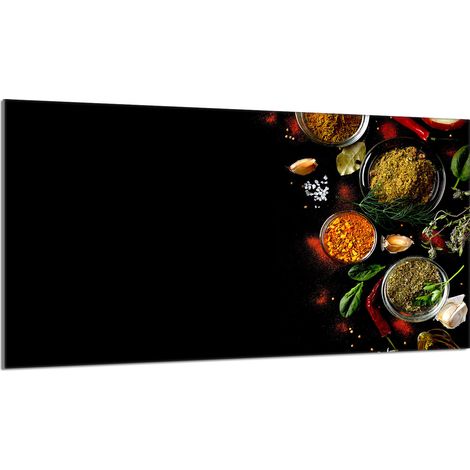 Glasschutzplatte für den Herd 90x52 Gewürze (1/5)