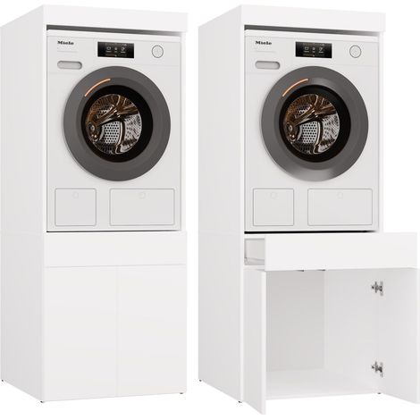 Badezimmerfach für Waschmaschine oder Trockenmaschine POLA TWIN 1S WHALLE Schublade