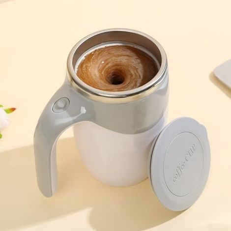 Taza mezcladora, recargable, automática y con función de agitación, chocolate caliente, leche, batidos de proteínas, cacao, etc (1/4)