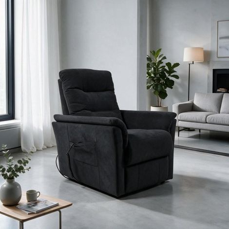 Poltrona Alzapersona Alessia 2 Motori in Nabuk Antracite – Comfort, Relax e Autonomia