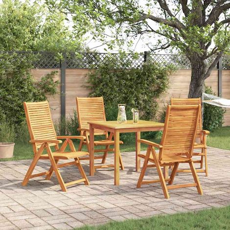 vidaXL Garden Dining Set 5 pcs Brown Solid Acacia Wood (1/5)