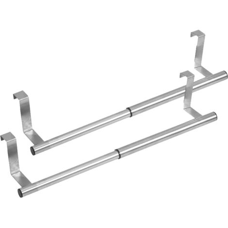 Healvian Lot de 2 barres porte-serviettes télescopiques en acier inoxy (1/5)
