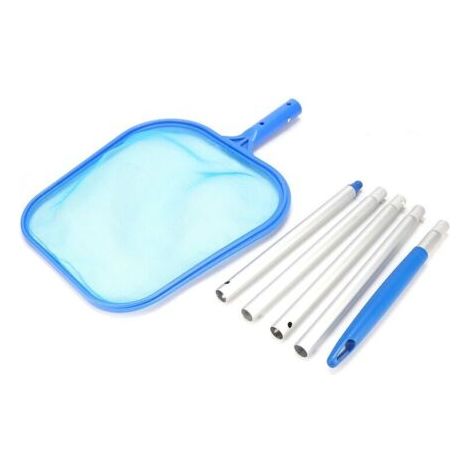 RHG Outils de nettoyage de piscine cumoire de nettoyage de filet de rteau à feuilles de piscine avec accessoires de nettoyage de tige (1/4)
