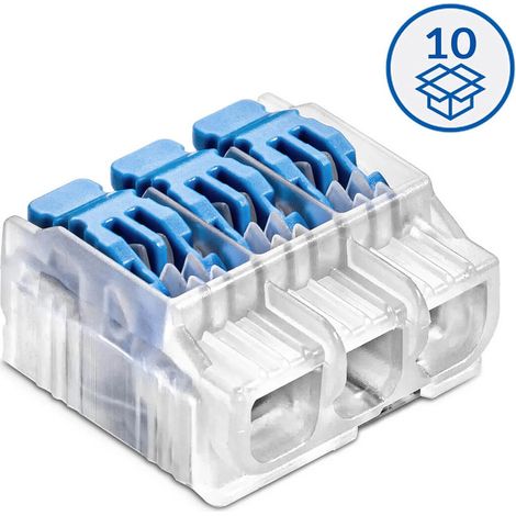 Raccord rapide à levier SCL3 B10 transparent/bleu (paquet = 10 pièces)