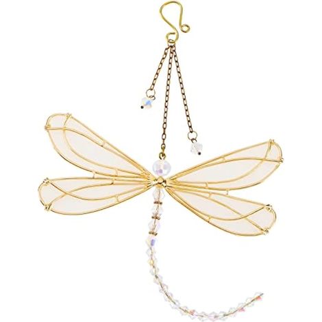 Attrape-rêves libellule créatif, suspension fenêtre, décoration pour fenêtre jardin maison bureau, style A (1/5)