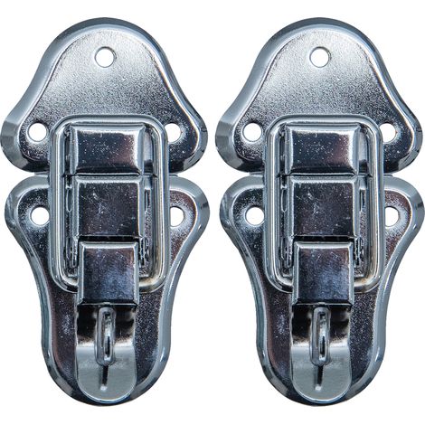 HMF 14986-09 Spannverschluss mit Schlossöse, 2 Stück, 50 x 95 mm, Silber verzinkt (1/4)