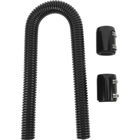 Ortviai Tuyau Flexible pour Radiateur en Acier Inoxydable 36 Pouces – Noir, Diamètre 41 mm, avec Colliers Billet