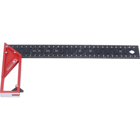 45° 30° 90° Schreinerwinkel – 3 mm verstärkter Aluminium-Winkelmesser mit mehreren Positionen, hohe Präzision, 30 cm, universell (1/5)