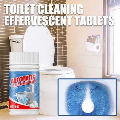 Tablettes effervescentes nettoyantes multi-usages pour toilettes : détartrage, dégraissage, désodorisation, anti-taches, couleur illustrée, taille unique (1/5)