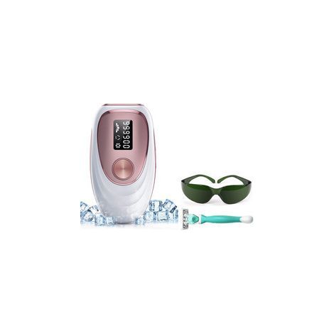 Appareil d'épilation laser pour femme et homme, couleur or rose (1/3)