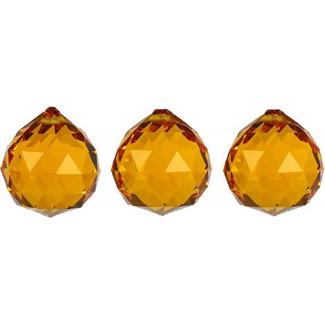 Boule En Cristal - 40 mm - Pour Suspension Décorative - Lustres Lampadaires Bougies - Lot De 3 (1/5)