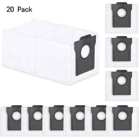 20 Sacs à Poussière de Rechange pour Dreame L10s Pro Ultra Heat/ L10s Ultra Gen 2/ X40 Ultra/ L40 Ultra/ X30 Ultra/ X50 Ultra Complete/Mova E30 Ultra, 3,2L Sac Filtrant Accessoires (1/5)