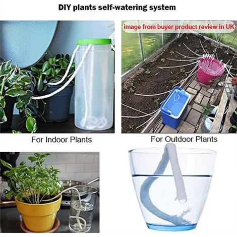 Cotton Rope - 4mm Diameter - 18m Length - For DIY Plant Watering System - Indoor Outdoor Garden Use - 1 Piece (1/5)
