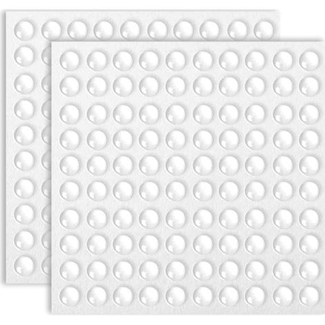 200 Pcs Clear Silicone Bumpers Adhesive Buffer Pads Cupboard Door Stops Door Pad Stop Slamming Protector,Transparent Silicone Pad for Furniture Glass Tables Doors Protect (6 x 2mm) (1/5)