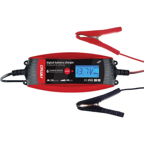 Chargeur de batterie redresseur numérique 6V 12V - 2A 4A - DVL DBC AMIO-02088 (1/4)