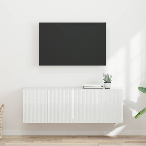 TV-Wandschrank 2 pcs Hochglanz Weiß 59,5 x 31 x 40 cm (1/5)