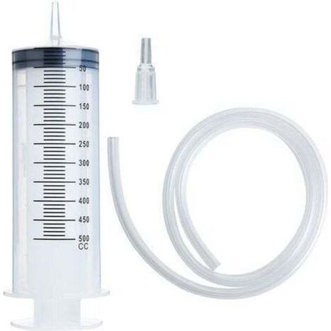 SNQ – Seringue 500 ml – Pompe réutilisable grande capacité – Tube d'encre 1m pour applications précises – Usage professionnel