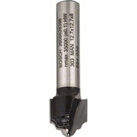 BOSCH  FRESA PARA BORDES H, 8 MM, R1 2,4 MM, D 12,7 MM, L 12,4 MM, G 46 MM