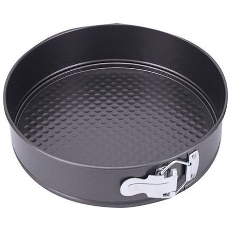Moule à gâteau boucle résistant aux hautes températures facile à nettoyer cuisson simple fond boucle à ressort moule à pâtisserie, diamètre 22 cm, acier avec revêtement antiadhésif (1/5)
