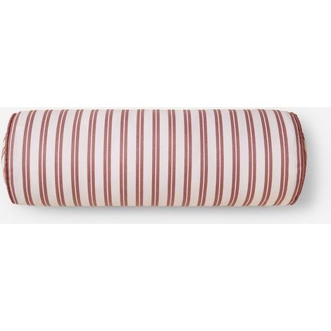 Coussin rouleau 15x50 cm pour jardin en tissu Somalia SKLUM Blanc Gardenia - Terracotta (1/5)