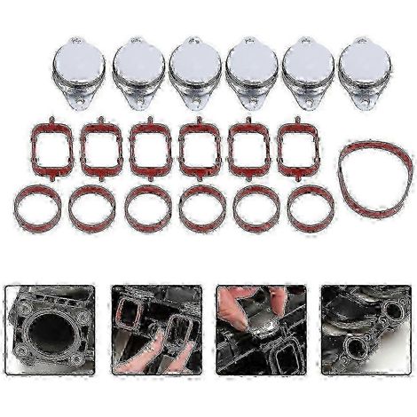 Kit de 6 bouchons de volets de turbulence diesel de 33 mm (2026) avec joints d'admission pour BMW 320d, 330d, 520d, 525d, 530d et 730d. (1/4)