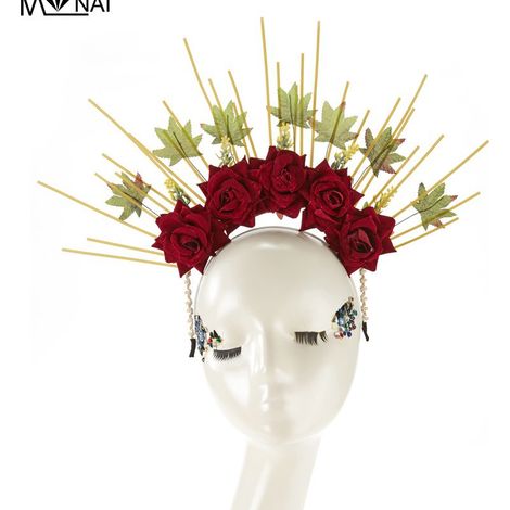 Lolita headband flower KC headdress Gothic Halloween dark performance Virgin halo performance hair accessory (1/5)