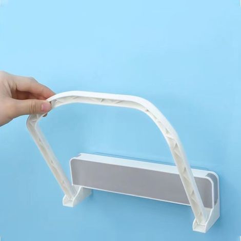 Bac de rangement mural pour lavabo - Drill Free Grey - Rack de stockage plastique 22.5cm avec capacité de charge élevée - Sans perçage, installation rapide, design antidérapant - Espace gainé, 1 rack (1/5)