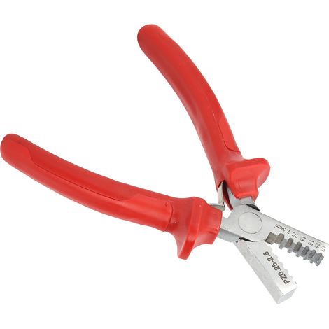 Pince à sertir et dénuder professionnelle 0.25-2.5mm rouge - Outil électricien (1/5)