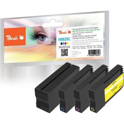 Peach PI300-1031 Druckerpatrone 4 Stück(e) Kompatibel Hohe (XL-) Ausbeute Schwarz, Cyan, Pink, Gelb