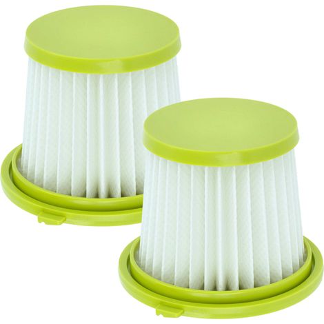 vhbw 2x filtre compatible avec Ryobi PCL704B, PCL700K, PCL700B, PCL705K, PCL705B, PCL704K aspirateur - filtre HEPA blanc / vert