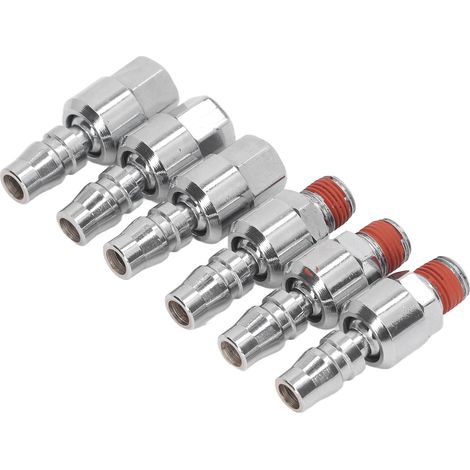 Bouchon à Air Rotatif 1/4 NPT Mâle-Femelle en Acier Traité pour Connexion Rapide de Tuyauterie Industrielle (1/5)