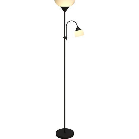 Lampe sur pied mère-enfant, haute lampe noire avec 3 températures de couleur et col de cygne flexible (1/5)