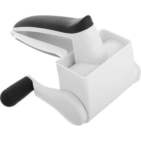 Râpe à fromage rotative, râpe à fromage manuelle avec manivelle, blanche, acier inoxydable et ABS, compatible lave-vaisselle (1/5)
